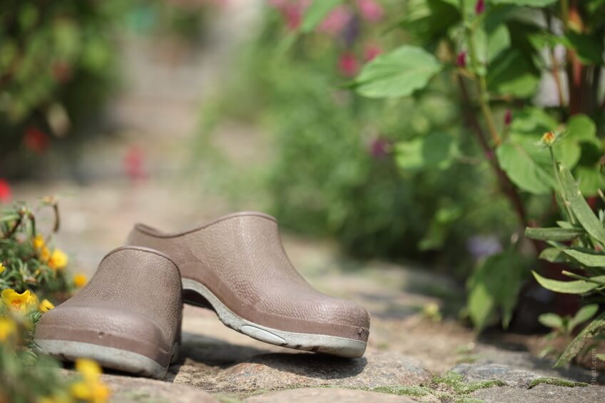 giyilmemiş ayakkabı ve bahçe