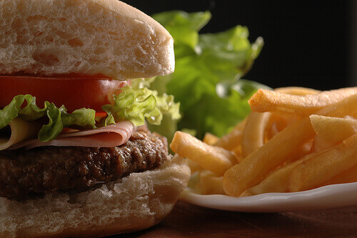 hazır gıda hamburger patates