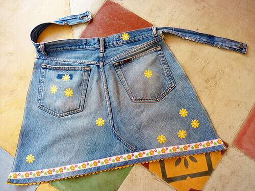 kot pantolondan mutfak önlüğü