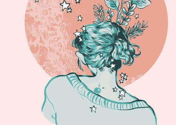 düşünen kadın resmi