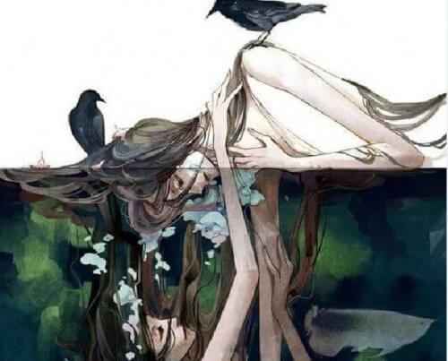 üzgün kadın resmi