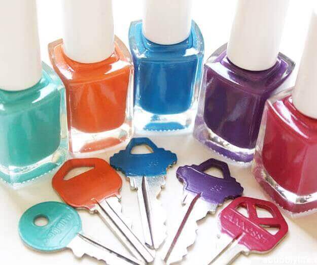 oje ile anahtar boyama