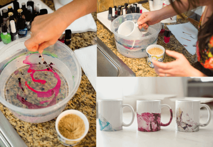 oje ile bardak süsleme