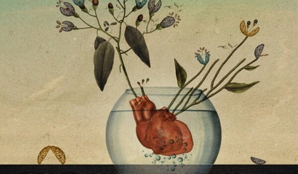 akvaryum içinde kalp