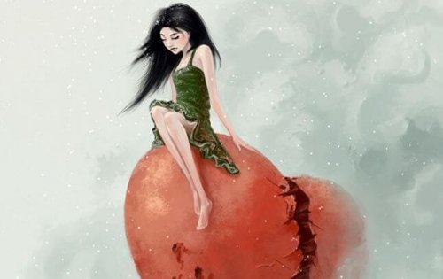 Kalbin üstünde kadın