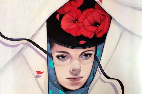 çiçek şapkalı kadın