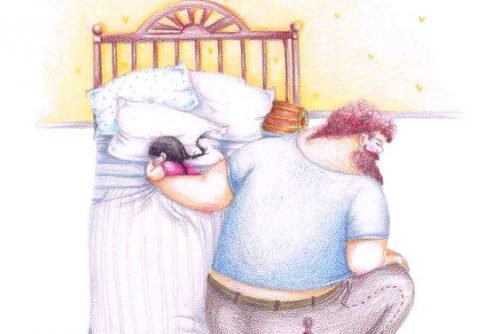 baba ve kızı uyku vakti