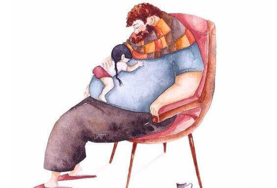 baba ve kızı uyku vakti