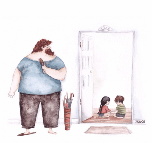 ebeveyn çocukları gözetir