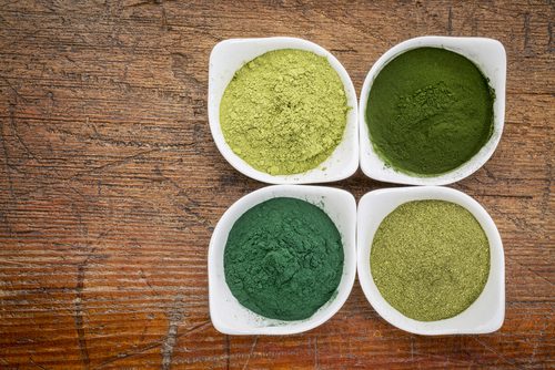 dört renkte spirulina tozu