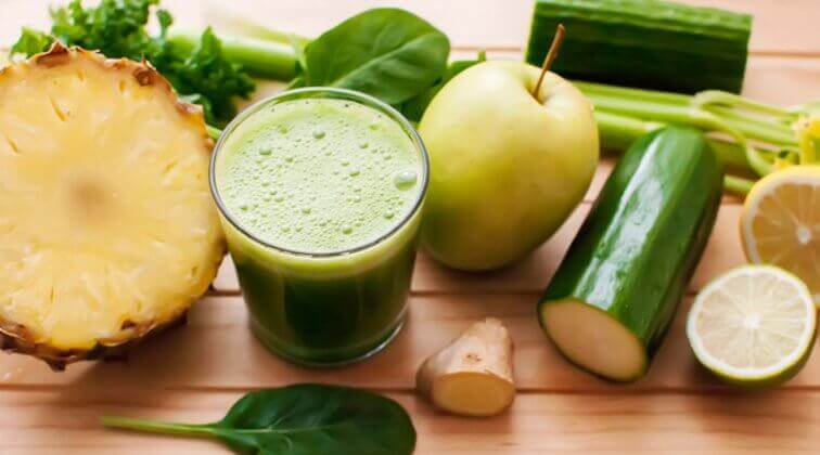 ananaslı salatalıklı detoks