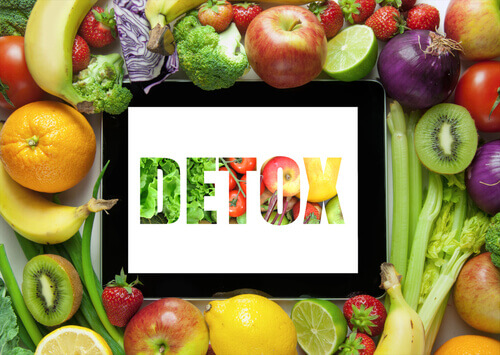 detoks yazısı ve meyve sebzeler