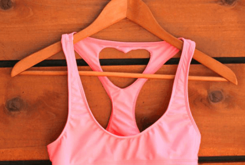 kalp kesimli spor sutyeni