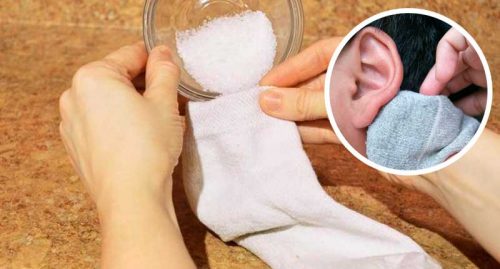 bir bezin içine tuz koymak