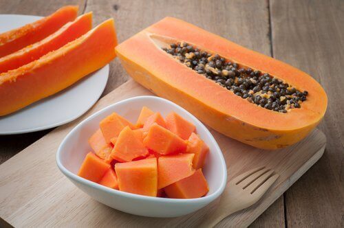 soyulmuş papaya