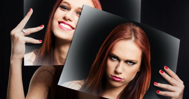 mutlu ve mutsuz kadın fotoğrafı