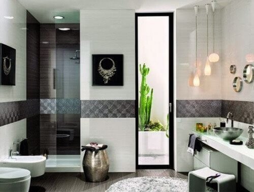 temiz banyo dekorasyonu