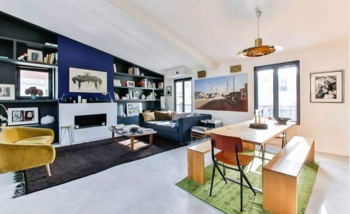 renkli minimalist salon