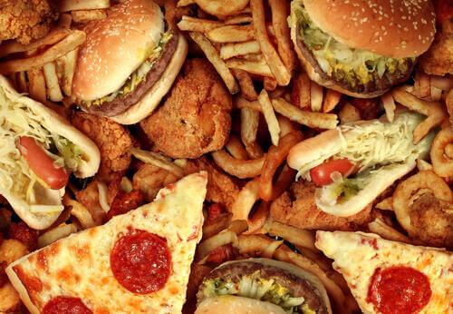 hamburger, pizza, patates kızartması, fast food