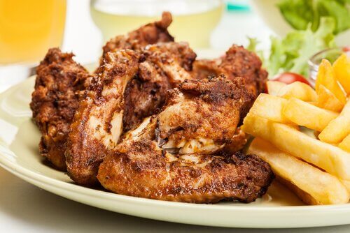 tavuk kanadı kızarmış patates