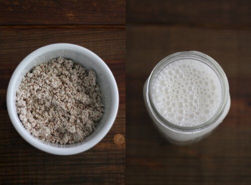beyaz renkli smoothie