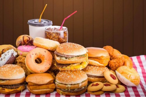 hamburger donut fast food