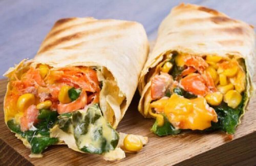 süt mısırlı burrito