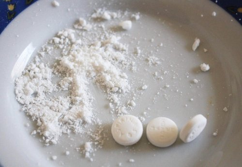 ezilmiş aspirin
