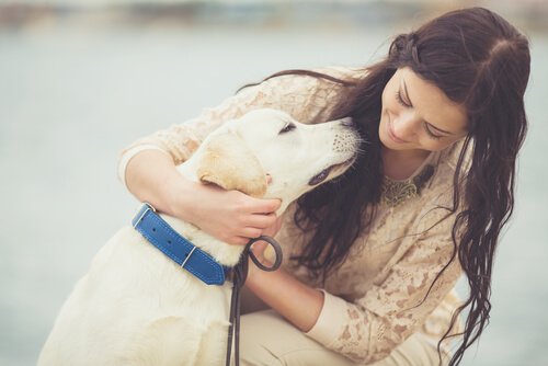 köpeğini seven kız