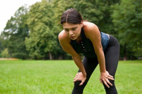 nefes nefese kalan kadın spor