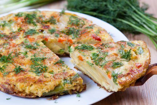 sebzeli patatesli ispanyol tortilla