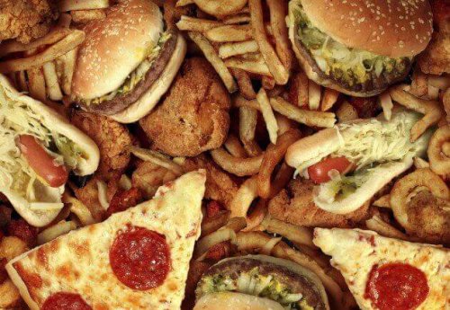 hamburger pizza fast food