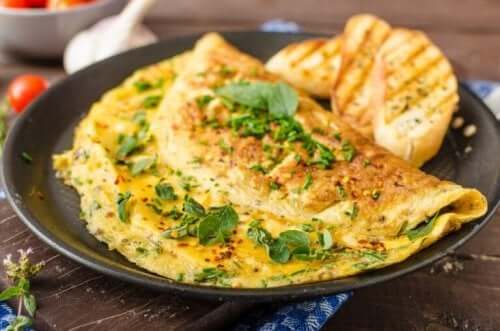 Tavada ıspanaklı omlet