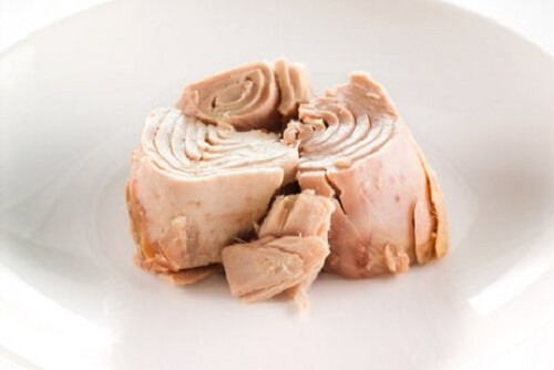 Bir kaseye koyulmuş ton balığı.