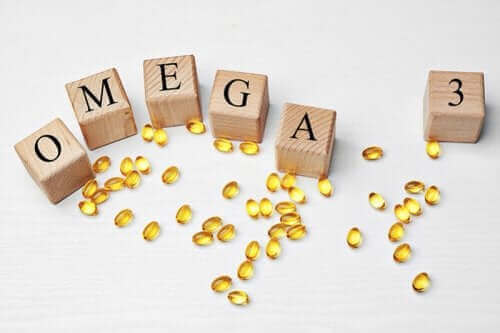 omega-3 yağ asitleri ahşap harfler