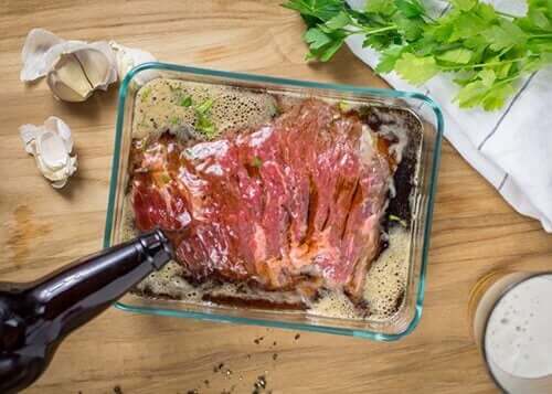 borcamdaki yemeğe bira eklemek