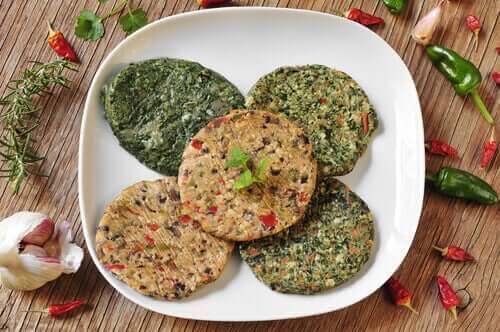 Tofudan yuvarlak hamburger köftesi