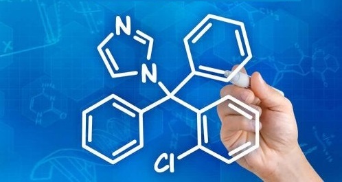Klotrimazol molekülü çizimi