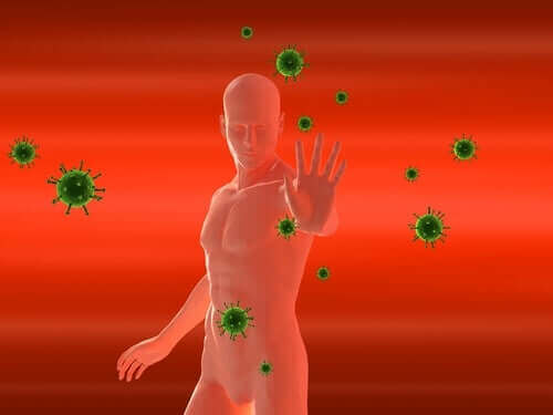 Bağışıklık sistemini simgeleyen bir illüstrasyon.