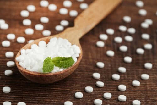 Bir kaşık stevia.