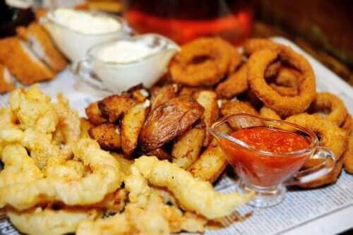 Kızartılmış gıdalar.