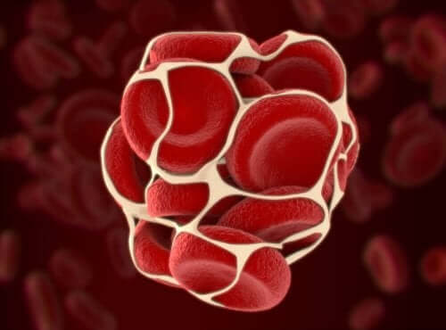 Pıhtılaşma problemi sırasında kırmızı kan hücreleri
