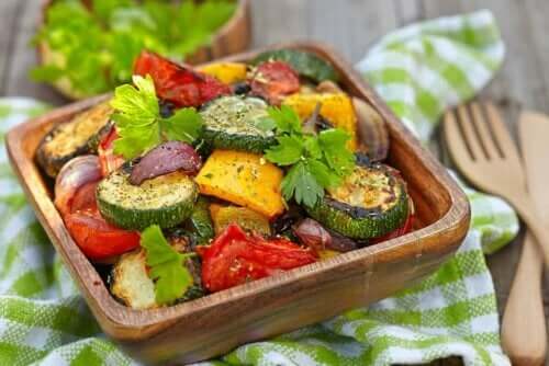 Kavrulmuş bir salata.