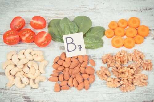 B7 vitamini içeren kimi gıdalar.
