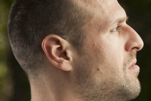 Fotoğrafı profilden çekilmiş bir adam.