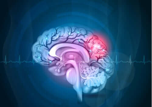 parlayan bir beyin görseli