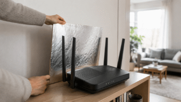 Bir odada zayıf Wi-Fi sinyali: Yönlendiricinin arkasındaki alüminyum ne zaman yardımcı olur, ne zaman durumu kötüleştirir?